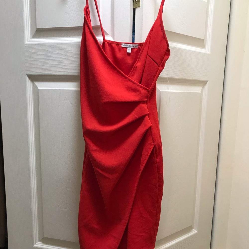 Red Bodycon Charlotte Russe Dress.